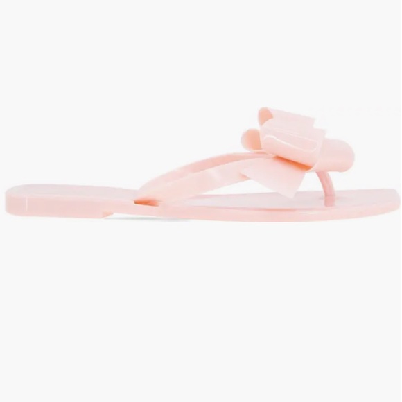 NWT BCBGeneration Lima Jelly Bow Sandals | Baby Pink Slip-On Flip Flops | Size 7 - Picture 6 of 7